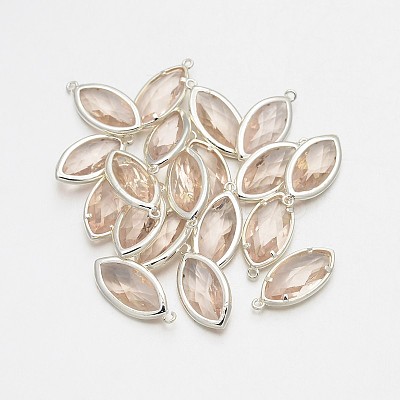 Silver Color Plated Brass Glass Pendants LS-GLAA-J071-05S-1
