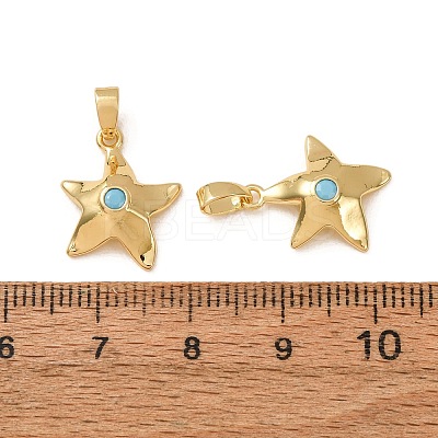Brass Micro Pave Light Sky Blue Cubic Zirconia Pendants CU-CBADD64-06G-1