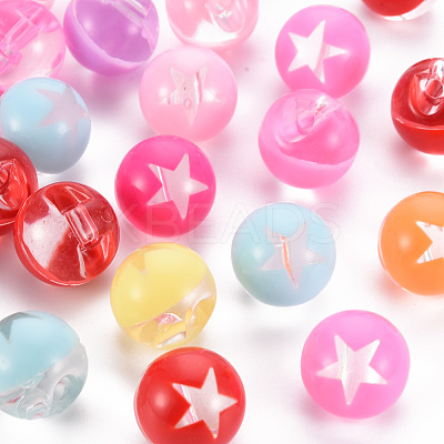 1-Hole Transparent Acrylic Buttons TACR-S154-51B-1