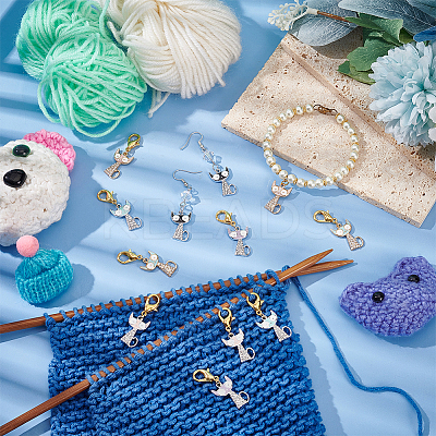 Cat Stitch Markers HJEW-AB00242-1