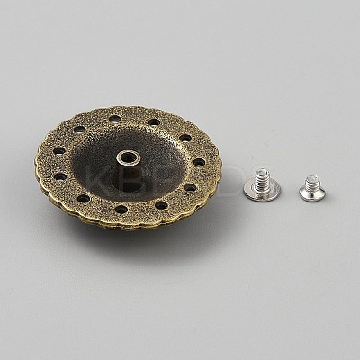 Flat Round Alloy Snap Buttons FIND-TAC0036-010C-1