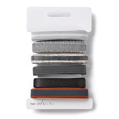18 Yards 6 Styles Polyester Ribbon SRIB-Q022-A01-1