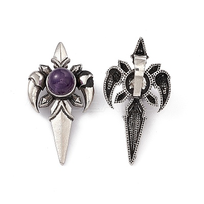 Natural Amethyst Pendants KK-A173-16AS-01-1