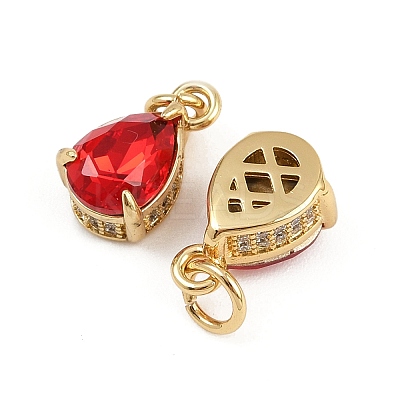 Brass Pave Cubic Zirconia Pendants KK-L240-05G-01-1