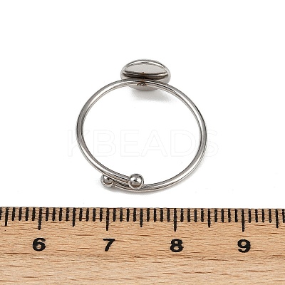 304 Stainless Steel Cuff Ring Components STAS-D372-03P-01-1