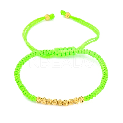 Polyester Cord Braided Bead Bracelets for Women BJEW-L698-01G-06-1