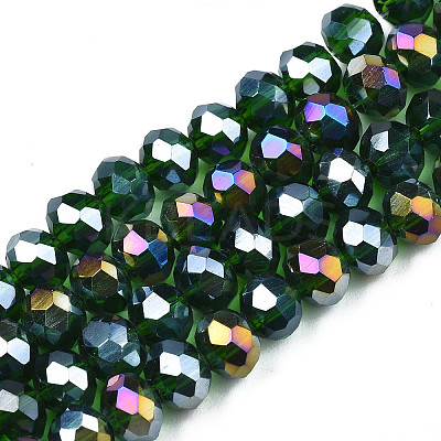 Electroplate Glass Beads Strands LS-EGLA-A034-T6mm-B28-1