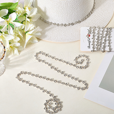 S-shaped Glass Rhinestone and Iron Cup Chains DIY-WH20032-25S-01-1