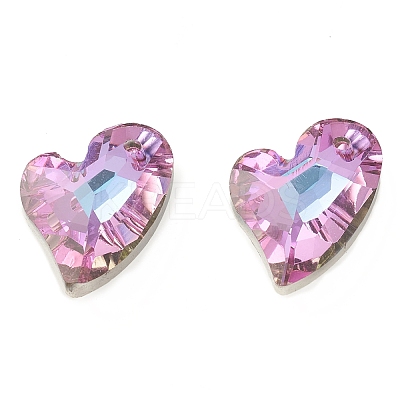 Electroplate Glass Pendants GLAA-A008-07-1