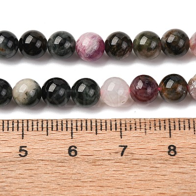 Natural Multicolor Tourmaline Beads Strands G-K402-A01-6mm-1