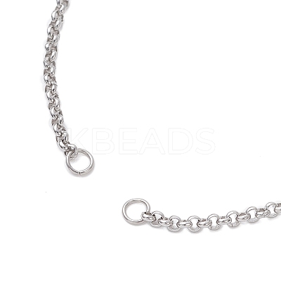 2MM 304 Stainless Steel Rolo Chain Slider Bracelet Making AJEW-JB01406-1