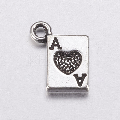 Poker A Tibetan Silver Charms AC0322-1