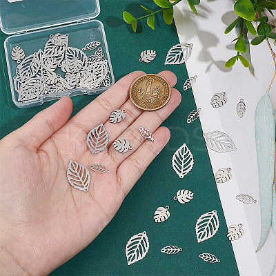 60Pcs 3 Style 304 & 316 Stainless Steel Charms STAS-UN0051-53-1