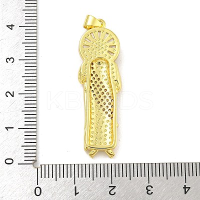 Priest Rack Plating Brass Micro Pave Cubic Zirconia Pendants KK-G513-89G-1