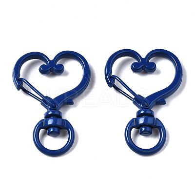 Spray Painted Eco-Friendly Alloy Swivel Snap Hooks Clasps PALLOY-T080-17-NR-1