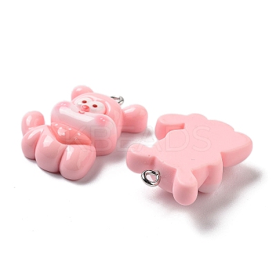 Opaque Resin Puppy Pendants LS-RESI-R444-02B-1
