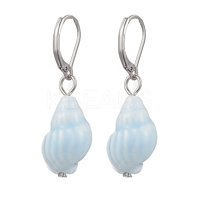 Porcelain Leverback Earrings EJEW-JE06305-1