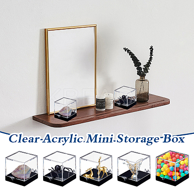 Acrylic Display Case Specimen Box CON-WH0095-122-1