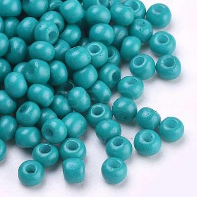 Baking Paint 8/0 Glass Seed Beads SEED-Q025-3mm-L07-1