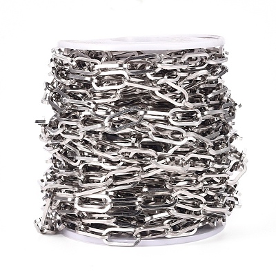 Tarnish Resistant 304 Stainless Steel Paperclip Chains CHS-L022-05P-1