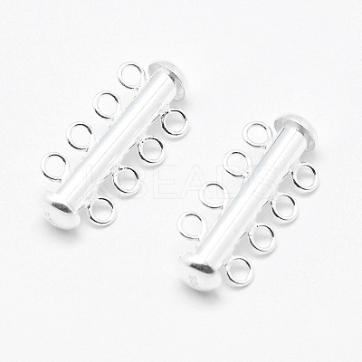 Sterling Silver Slide Lock Clasps STER-K035-03-1
