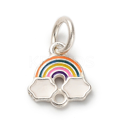 925 Sterling Silver Colorful Enamel Charms STER-C014-02B-S-1