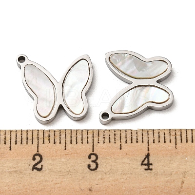 304 Stainless Steel Shell Charms STAS-L022-010P-1