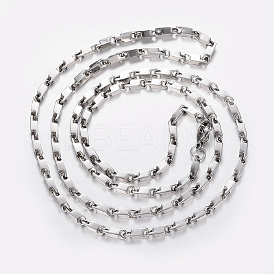 Non-Tarnish Trendy 304 Stainless Steel Link Chain Necklaces NJEW-I210-01P-B-1