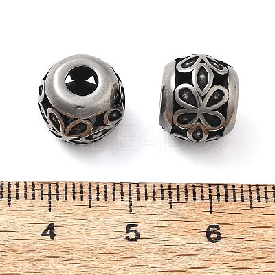 304 Stainless Steel European Beads STAS-V008-47AS-1