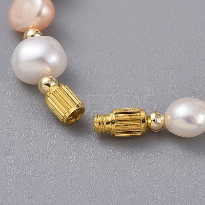 Cultured Freshwater Pearl Beaded Necklaces NJEW-JN02664-1