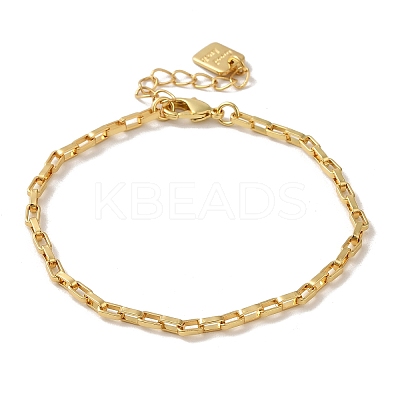 Rack Plating Brass Boston Link Chain Bracelets for Women BJEW-H607-02G-1