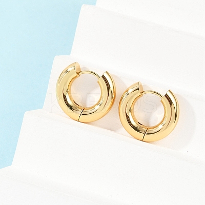 202 Stainless Steel Huggie Hoop Earrings X-EJEW-O087-08C-G-1