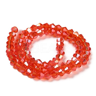 Transparent Electroplate Glass Beads Strands LS-GLAA-F029-4mm-A14-1
