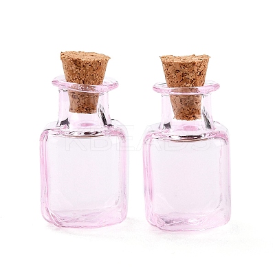 Square Glass Cork Bottles Ornament GLAA-D002-04B-1