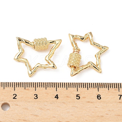 Brass Screw Carabiner Lock Charms KK-Z118-04G-1