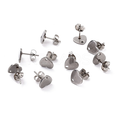 Non-Tarnish 304 Stainless Steel Stud Earring Findings STAS-I183-07A-07P-1