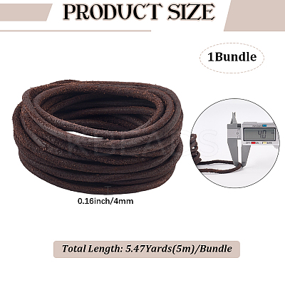 5M DIY Frosted Cowhide Leather Cord OCOR-GF0004-97C-02-1