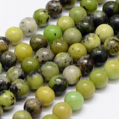 Natural Serpentine Beads Strands G-N0170-002-6mm-1