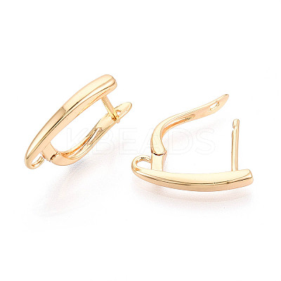 Brass Hoop Earring Findings KK-N267-23B-G-1