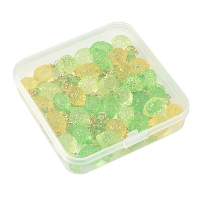 36Pcs 3 Colors Lemon Acrylic Pendants PALLOY-FS00059-02-1