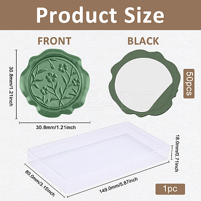 50Pcs Adhesive Wax Seal Stickers DIY-CA0006-16M-1