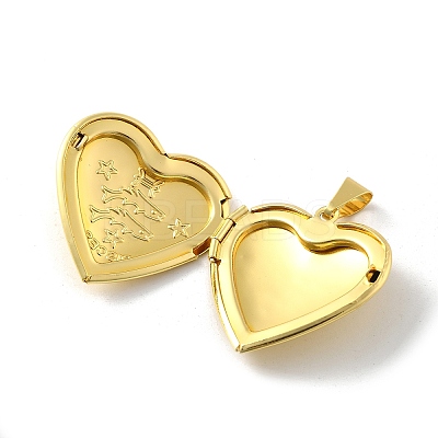 Brass Locket Pendants KK-C092-25G-05-1