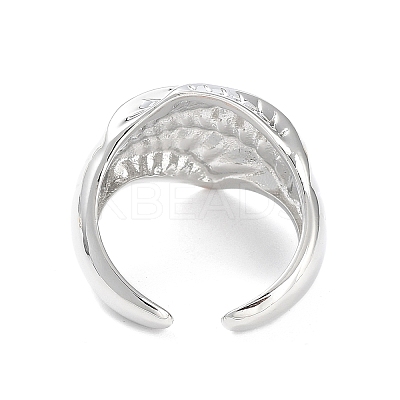 Brass Open Cuff Rings for Women RJEW-D016-05P-1