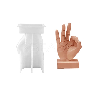 OK Gesture Display Silicone Statue Molds DIY-I096-11-1