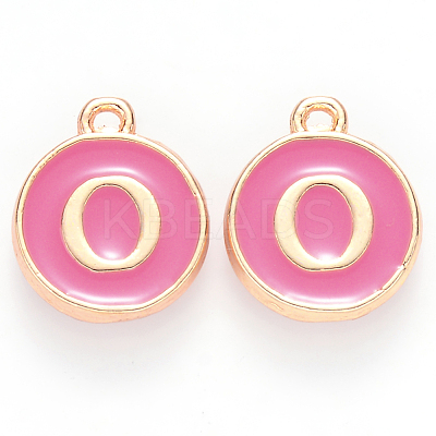Golden Plated Alloy Enamel Charms X-ENAM-S118-08O-1