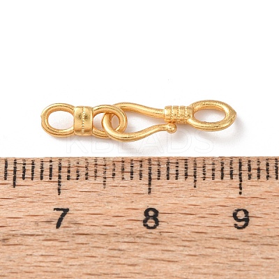 Brass Hook Clasps KK-C157-62G-1