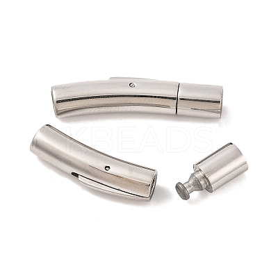 Tarnish Resistant 304 Stainless Steel Bayonet Clasps STAS-I013-4mm-1