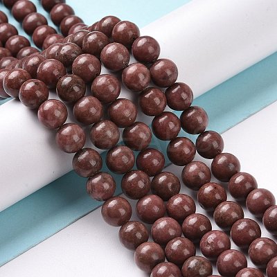 Natural Rhodonite Round Bead Strands G-J302-10-8mm-1