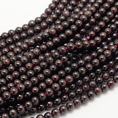 Garnet Round Beads Strands G-O081-01-5mm-1