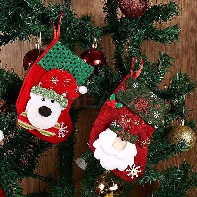 8Pcs Cloth Christmas Stockings Sets JX067A-1